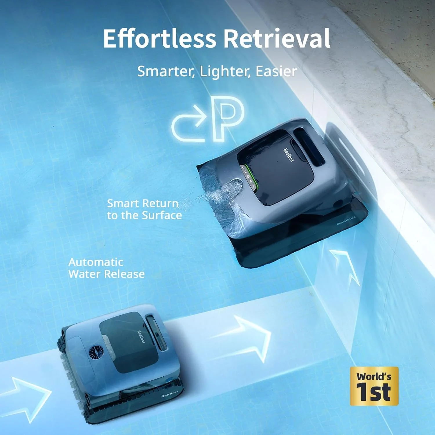Beatbot AquaSense Pro Cordless Robotic Vacuum for Inground Pools (A100 Pro) - Image 3