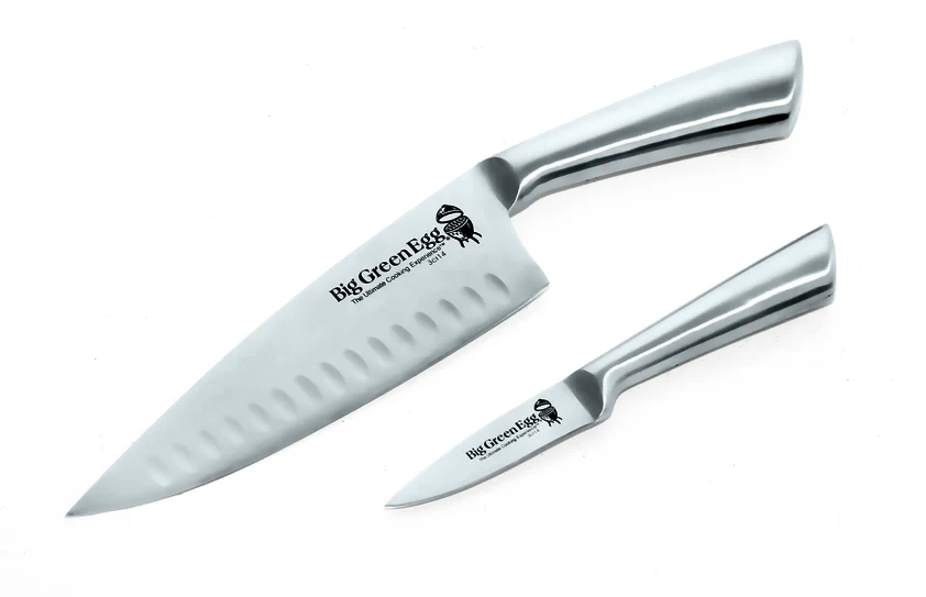 Big Green Egg Knife Set, 2-Piece, Stainless Steel, 8" Chef & 3.5" Paring (117687)