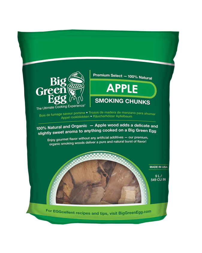 Big Green Egg Premium Kiln Dried Apple Wood Smoking Chunks, 9L (114617)