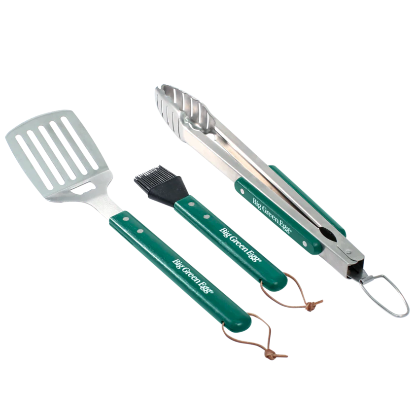 Big Green Egg Wood Handle BBQ Tool Set, 3-Piece (127686)