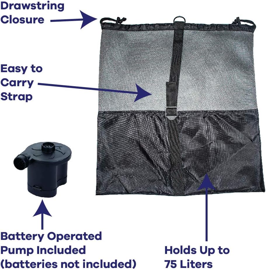 GAME Adventure Pack Battery Operated Pump w/Mesh Storage Carry Bag (93719-BB) - Image 4