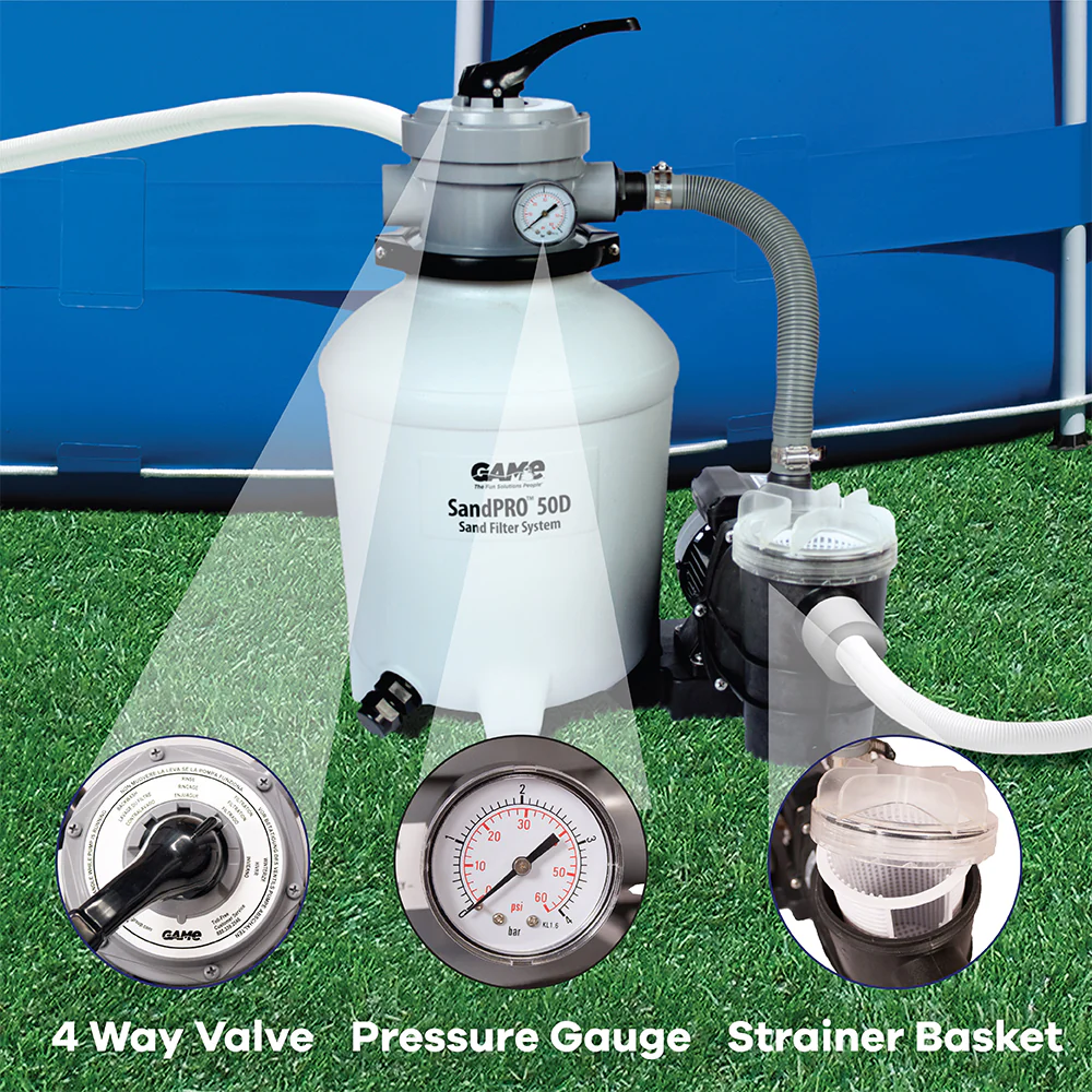 GAME SandPro Sand Filter System, 1/2HP Pump, 50lb. Sand Filter (4710) - Image 3