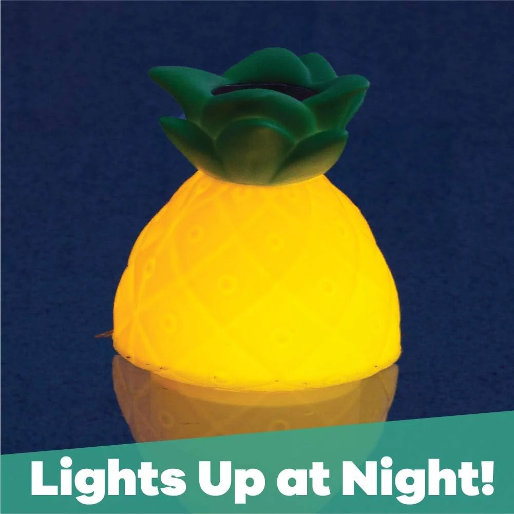 GAME Solar Light Up Pineapple Chlorinator, Holds Five (5) 3" Chlorine Tablets (12036-BB) - Image 2