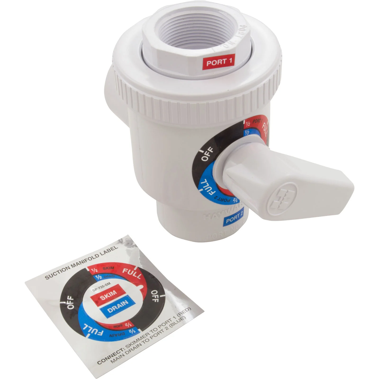 Hayward ABS Ball Valve, 1 1/2" FPT, 4-Way, Deluxe (SP0735)