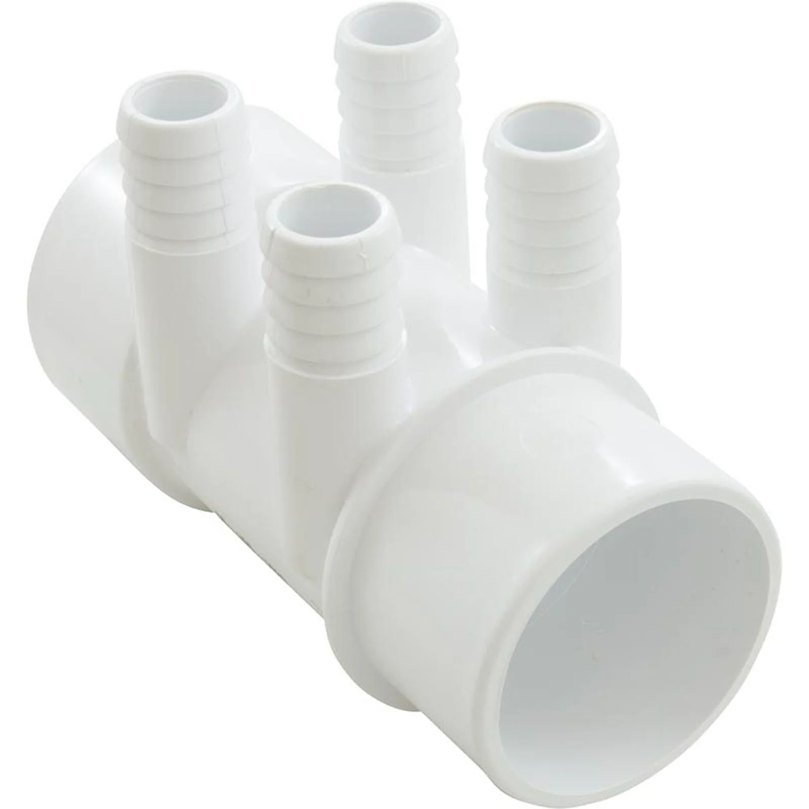 Manifold, 2" Slip x 2" Spigot, 4 Port, 3/4" Barb (0364-20)