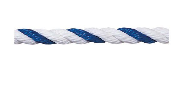 Pool Safety Rope, 3/4", Blue/White (Sold by the foot)
