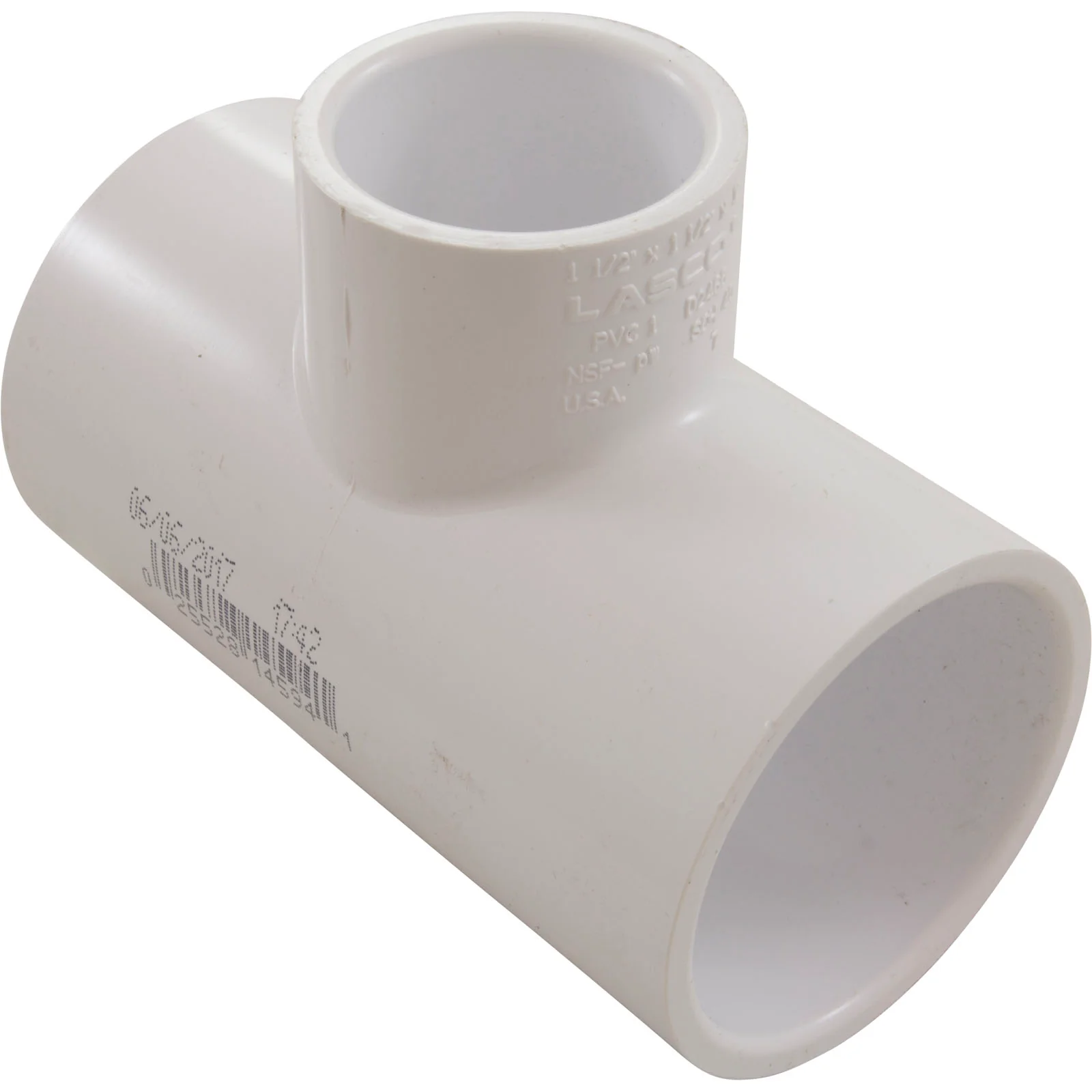 PVC Fitting, Tee, 1 1/2" Slip x 1 1/2" Slip x 1" Slip (401-211)