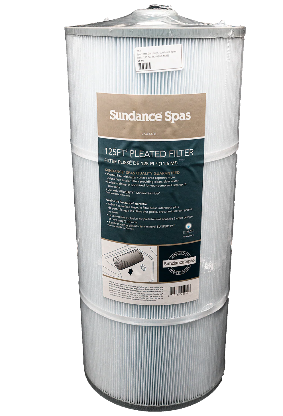 Spa Filter Cartridge, Sundance Spas OEM 125 Sq. Ft. (6540-488S) - Image 2